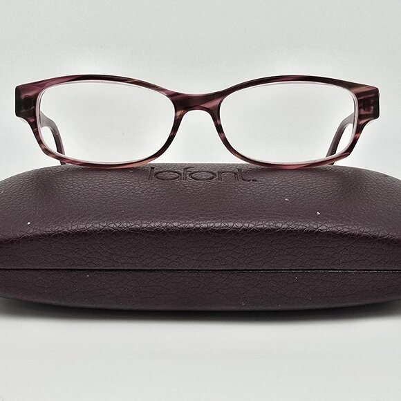 Jean Lafont Paris Eva 857 Purple Stripe Eyeglasses Frame w/ Case France 51mm - Picture 1 of 15